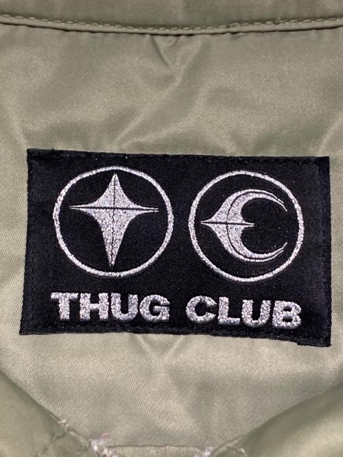 THUG CLUB（サグ クラブ）THUG CLUB (サグ クラブ) NYLON STUDDED BOMBER カーキ サイズ:3の古着・服飾アイテム