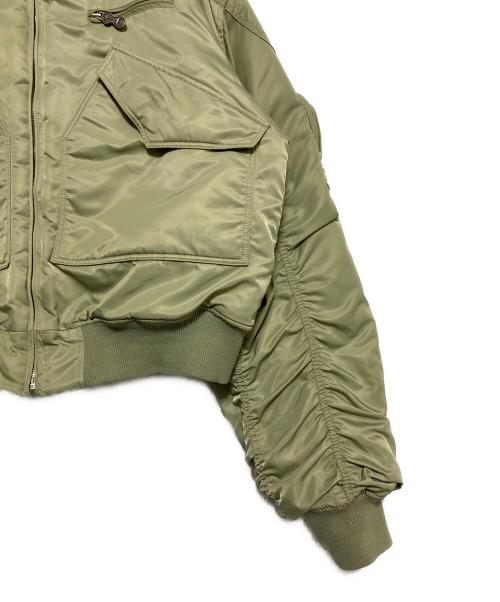 THUG CLUB（サグ クラブ）THUG CLUB (サグ クラブ) NYLON STUDDED BOMBER カーキ サイズ:3の古着・服飾アイテム