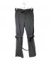 SOSHIOTSUKI（ソウシ オオツキ）の古着「Sidestripe Bondage Trousers（サイドストライプボンデージトラウザー）」｜ブラック