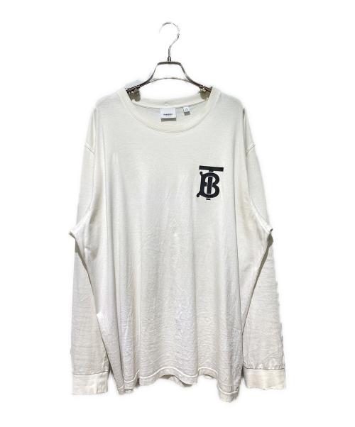 BURBERRY（バーバリー）BURBERRY (バーバリー) ロングスリーブTシャツ ホワイト サイズ:XXLの古着・服飾アイテム
