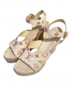 LOUIS VUITTONルイ ヴィトン）の古着「22SS スターボードライン ウェッジソールサンダル」｜ホワイト