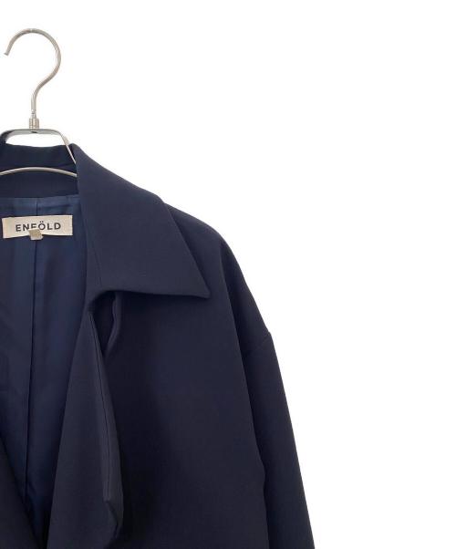 ENFOLD（エンフォルド）ENFOLD (エンフォルド) スプリングコクーンコート ネイビー サイズ:38の古着・服飾アイテム
