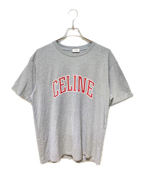 CELINE（セリーヌ）CELINE (セリーヌ) ロゴ半袖カットソー グレー サイズ:Lの古着・服飾アイテム