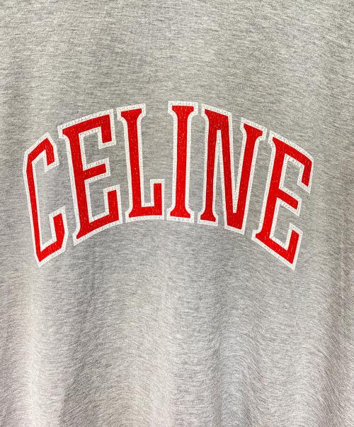 CELINE（セリーヌ）CELINE (セリーヌ) ロゴ半袖カットソー グレー サイズ:Lの古着・服飾アイテム