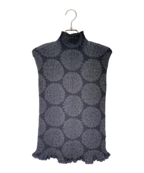 ISSEY MIYAKE FETE（イッセイミヤケフェット）ISSEY MIYAKE FETE (イッセイミヤケフェット) FETE 総柄ノースリーブワンピース ブラック サイズ:2の古着・服飾アイテム