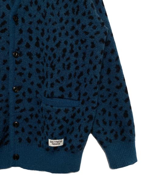 WACKO MARIA（ワコマリア）WACKO MARIA (ワコマリア) LEOPARD MOHAIR CARDIGAN ネイビー サイズ:XLの古着・服飾アイテム