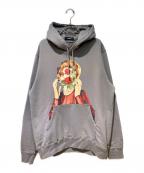 UNDERCOVERアンダーカバー）の古着「Rose Face Hoodie（ローズフェイスフーディー）」｜グレー