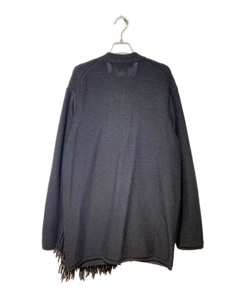 COMME des GARCONS HOMME PLUS（コムデギャルソンオムプリュス）COMME des GARCONS HOMME PLUS (コムデギャルソンオムプリュス) フリンジニットカーディガン ブラック サイズ:Mの古着・服飾アイテム