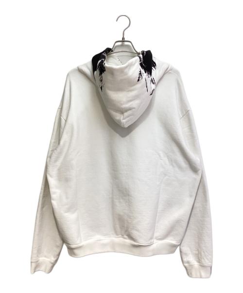 Maison Margiela（メゾンマルジェラ）Maison Margiela (メゾンマルジェラ) DIAGONAL PAINT EFFECT HOODIE ホワイト サイズ:48の古着・服飾アイテム