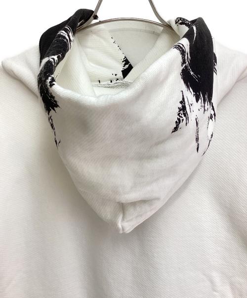 Maison Margiela（メゾンマルジェラ）Maison Margiela (メゾンマルジェラ) DIAGONAL PAINT EFFECT HOODIE ホワイト サイズ:48の古着・服飾アイテム