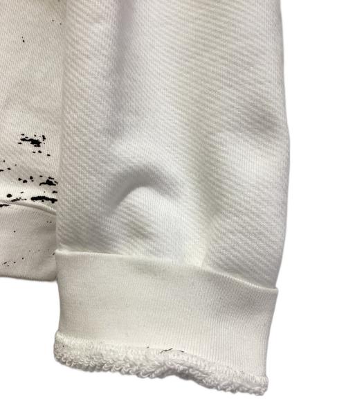 Maison Margiela（メゾンマルジェラ）Maison Margiela (メゾンマルジェラ) DIAGONAL PAINT EFFECT HOODIE ホワイト サイズ:48の古着・服飾アイテム
