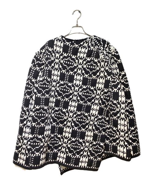 COMME des GARCONS HOMME PLUS（コムデギャルソンオムプリュス）COMME des GARCONS HOMME PLUS (コムデギャルソンオムプリュス) ジオメトリックジャガードニット ブラック サイズ:Lの古着・服飾アイテム