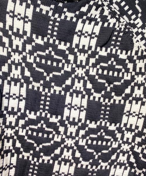 COMME des GARCONS HOMME PLUS（コムデギャルソンオムプリュス）COMME des GARCONS HOMME PLUS (コムデギャルソンオムプリュス) ジオメトリックジャガードニット ブラック サイズ:Lの古着・服飾アイテム