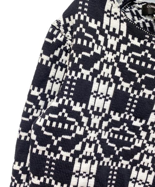 COMME des GARCONS HOMME PLUS（コムデギャルソンオムプリュス）COMME des GARCONS HOMME PLUS (コムデギャルソンオムプリュス) ジオメトリックジャガードニット ブラック サイズ:Lの古着・服飾アイテム