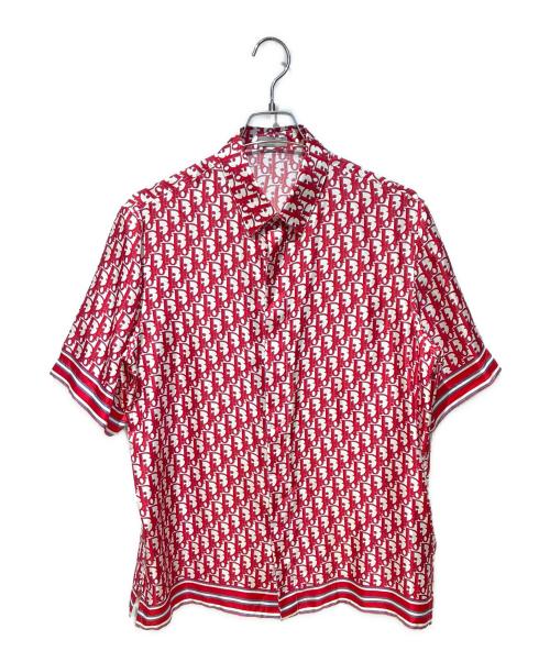 Christian Dior（クリスチャン ディオール）Christian Dior (クリスチャン ディオール) オブリークシルクシャツ レッド サイズ:39の古着・服飾アイテム