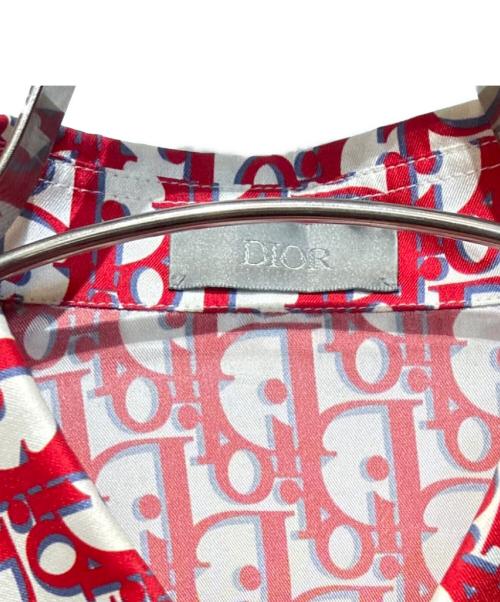 Christian Dior（クリスチャン ディオール）Christian Dior (クリスチャン ディオール) オブリークシルクシャツ レッド サイズ:39の古着・服飾アイテム