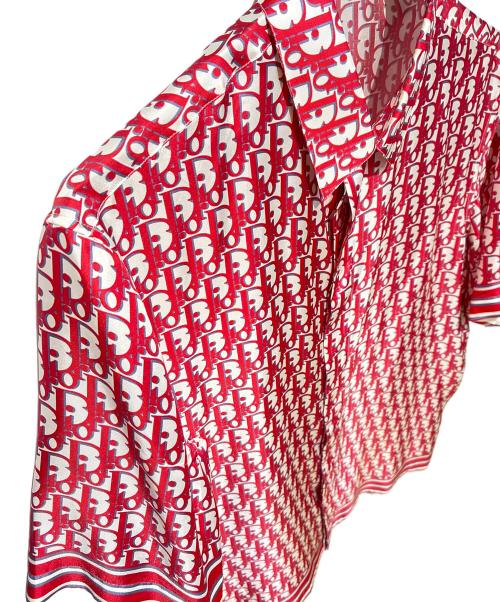 Christian Dior（クリスチャン ディオール）Christian Dior (クリスチャン ディオール) オブリークシルクシャツ レッド サイズ:39の古着・服飾アイテム