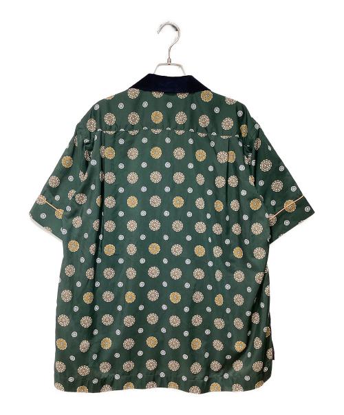 sacai（サカイ）sacai (サカイ) Komon Print Shirt グリーン サイズ:3の古着・服飾アイテム