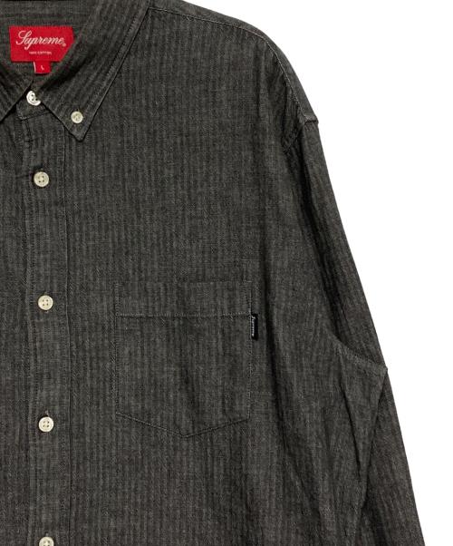 SUPREME（シュプリーム）SUPREME (シュプリーム) Herringbone Denim Shirt グレー サイズ:Lの古着・服飾アイテム
