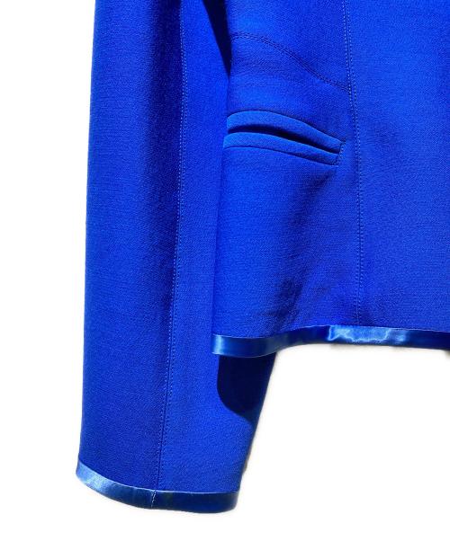 ISSEY MIYAKE（イッセイミヤケ）ISSEY MIYAKE (イッセイミヤケ) ノーカラージャケット ブルー サイズ:Mの古着・服飾アイテム