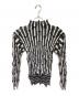 ISSEY MIYAKE（イッセイミヤケ）の古着「PLEATS PLEASE ストライプブラウス」｜ブラック×ホワイト