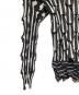 中古・古着 ISSEY MIYAKE (イッセイミヤケ) PLEATS PLEASE ストライプブラウス ブラック×ホワイト サイズ:M：30000円