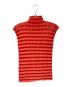 ISSEY MIYAKE (イッセイミヤケ) ノースリーブプリーツカットソー レッド サイズ:M：30000円