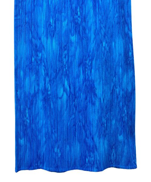 PLEATS PLEASE（プリーツプリーズ）PLEATS PLEASE (プリーツプリーズ) 総柄プリーツロングスカート ブルー サイズ:2の古着・服飾アイテム