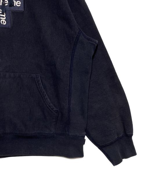 SUPREME（シュプリーム）SUPREME (シュプリーム) Cross Box Logo Hooded Sweatshirt ネイビー サイズ:Mの古着・服飾アイテム