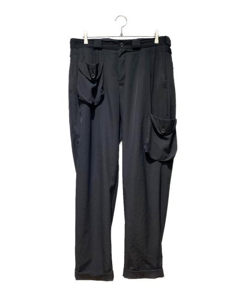 Yohji Yamamoto pour homme（ヨウジヤマモト プールオム）Yohji Yamamoto pour homme (ヨウジヤマモト プールオム) 20SS シワギャバポケットアレンジパンツ ブラック サイズ:3の古着・服飾アイテム