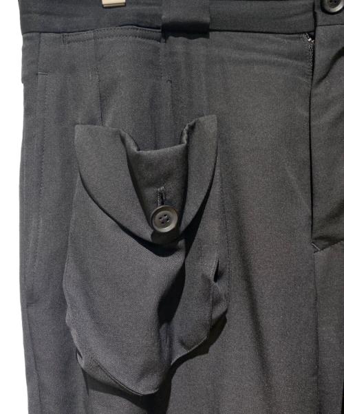 Yohji Yamamoto pour homme（ヨウジヤマモト プールオム）Yohji Yamamoto pour homme (ヨウジヤマモト プールオム) 20SS シワギャバポケットアレンジパンツ ブラック サイズ:3の古着・服飾アイテム