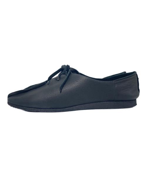 Yohji Yamamoto pour homme（ヨウジヤマモト プールオム）Yohji Yamamoto pour homme (ヨウジヤマモト プールオム) DEER NATURAL CENTER SEAM SHOES ブラック サイズ:2/4の古着・服飾アイテム