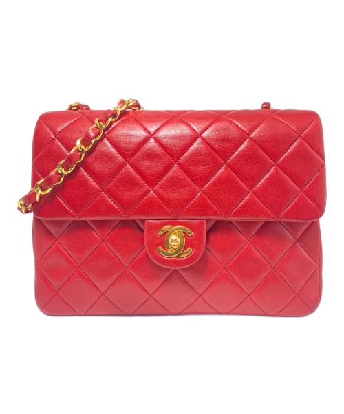 CHANEL（シャネル）CHANEL (シャネル) ミニマトラッセ チェーンショルダーバッグ レッド×ゴールド金具 サイズ:ミニの古着・服飾アイテム