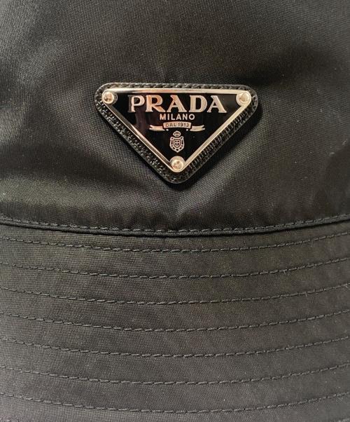 PRADA（プラダ）PRADA (プラダ) Re-Nylon バケットハット ブラック サイズ:Mの古着・服飾アイテム