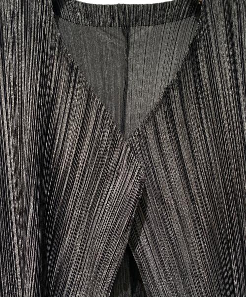 PLEATS PLEASE（プリーツプリーズ）PLEATS PLEASE (プリーツプリーズ) プリーツカーディガン ブラック サイズ:3の古着・服飾アイテム
