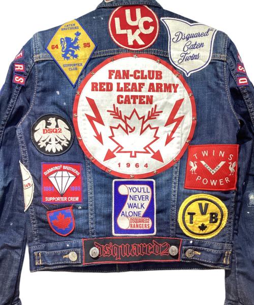 DSQUARED2（ディースクエアード）DSQUARED2 (ディースクエアード) デニムジャケット インディゴ サイズ:36 未使用品の古着・服飾アイテム