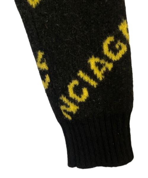 BALENCIAGA（バレンシアガ）BALENCIAGA (バレンシアガ) オールオーバーロゴセーター ブラック サイズ:Sの古着・服飾アイテム