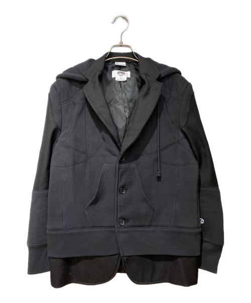 eYe COMME des GARCONS JUNYAWATANABE MAN（アイ コム デ ギャルソン ジュンヤ ワタナベ マン）eYe COMME des GARCONS JUNYAWATANABE MAN (アイ コム デ ギャルソン ジュンヤ ワタナベ マン) Champion (チャンピオン) 23AW スウェットテーラードジャケット ブラック サイズ:Sの古着・服飾アイテム