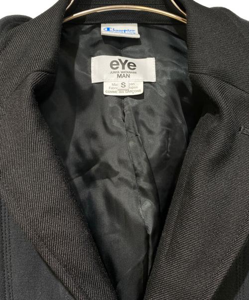eYe COMME des GARCONS JUNYAWATANABE MAN（アイ コム デ ギャルソン ジュンヤ ワタナベ マン）eYe COMME des GARCONS JUNYAWATANABE MAN (アイ コム デ ギャルソン ジュンヤ ワタナベ マン) Champion (チャンピオン) 23AW スウェットテーラードジャケット ブラック サイズ:Sの古着・服飾アイテム