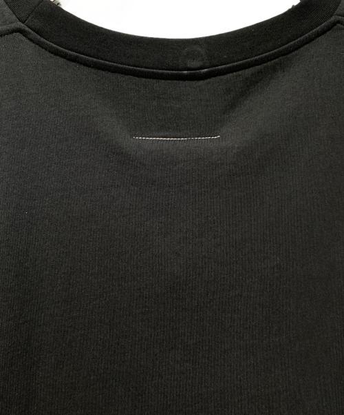 MM6 Maison Margiela（エムエムシックスメゾンマルジェラ）MM6 Maison Margiela (エムエムシックスメゾンマルジェラ) ロゴプリントロングスリーブTシャツ ブラック サイズ:Mの古着・服飾アイテム