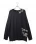 MM6 Maison Margiela（エムエムシックスメゾンマルジェラ）の古着「ロゴプリントロングスリーブTシャツ」｜ブラック
