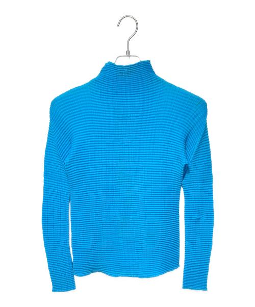 ISSEY MIYAKE（イッセイミヤケ）ISSEY MIYAKE (イッセイミヤケ) 幾何学プリーツロングカットソー スカイブルー サイズ:Mの古着・服飾アイテム