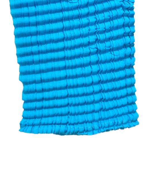 ISSEY MIYAKE（イッセイミヤケ）ISSEY MIYAKE (イッセイミヤケ) 幾何学プリーツロングカットソー スカイブルー サイズ:Mの古着・服飾アイテム