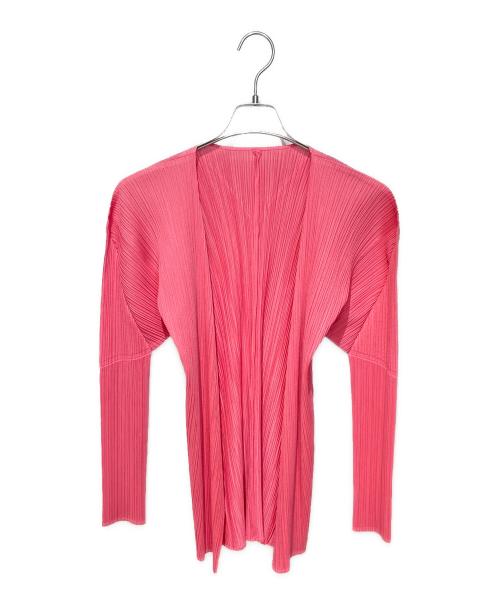 PLEATS PLEASE（プリーツプリーズ）PLEATS PLEASE (プリーツプリーズ) プリーツカーディガン ピンク サイズ:3の古着・服飾アイテム
