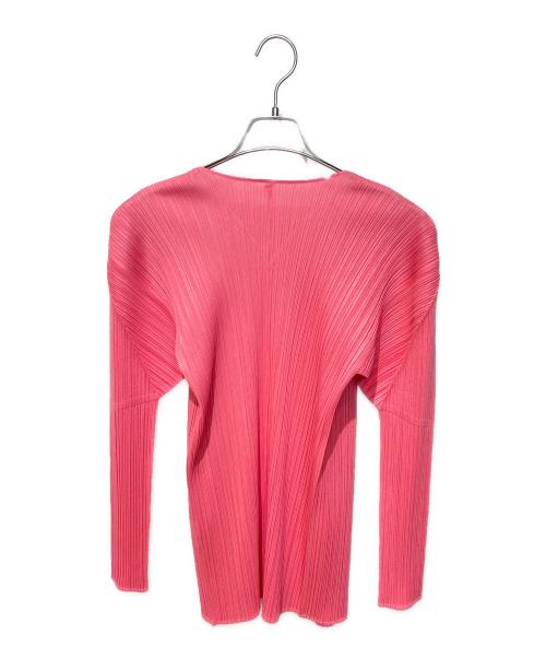PLEATS PLEASE（プリーツプリーズ）PLEATS PLEASE (プリーツプリーズ) プリーツカーディガン ピンク サイズ:3の古着・服飾アイテム
