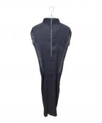 ISSEY MIYAKEイッセイミヤケ）の古着「プリーツ ノースリーブジップロングワンピース」｜ブラック