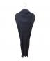 ISSEY MIYAKE (イッセイミヤケ) プリーツ ノースリーブジップロングワンピース ブラック サイズ:M：35000円