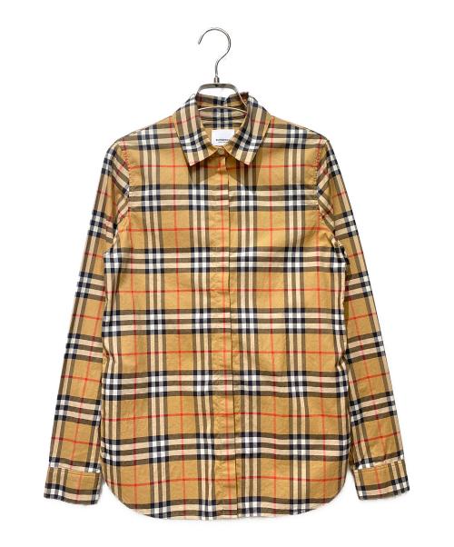 BURBERRY LONDON（バーバリーロンドン）BURBERRY LONDON (バーバリーロンドン) ノバチェック比翼シャツ カーキ サイズ:36の古着・服飾アイテム