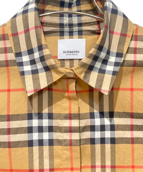 BURBERRY LONDON（バーバリーロンドン）BURBERRY LONDON (バーバリーロンドン) ノバチェック比翼シャツ カーキ サイズ:36の古着・服飾アイテム