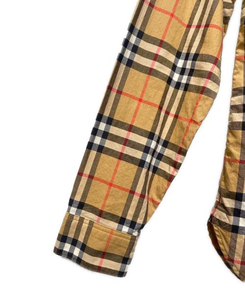 BURBERRY LONDON（バーバリーロンドン）BURBERRY LONDON (バーバリーロンドン) ノバチェック比翼シャツ カーキ サイズ:36の古着・服飾アイテム